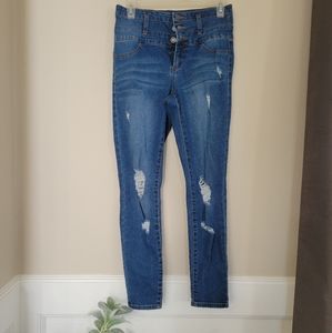 High rise ankle jegging